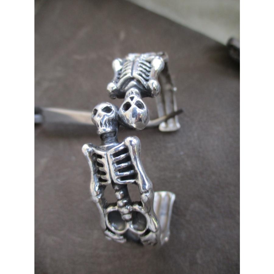 Silver925 骸骨 ・骨格・ シルバーバングル 36.9g BN45 : ABC-925