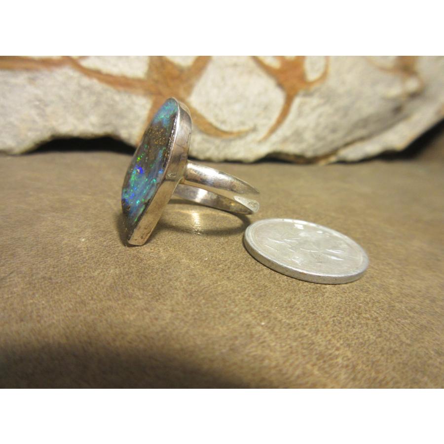 オーストラリア産 Silver925 銀 シルバーリング 指輪 ボルダー