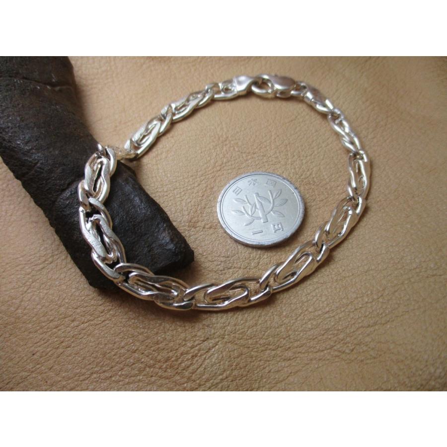 イタリア製 Silver925 純銀 ブレスレット 14.3g 20.7cm n1085 : ABC