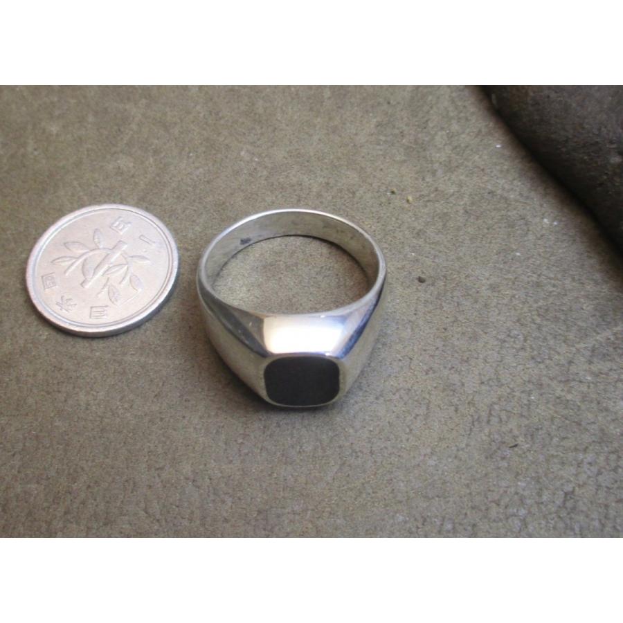 Silver925 Ring 純銀・指輪 ブラックオニキス 23号 12.3g n1109 : ABC
