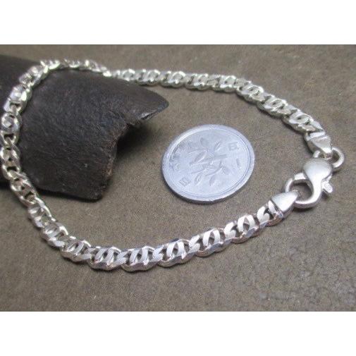 イタリア製 Silver925 シルバー ブレスレット 10.3g 20cm n1174 : ABC