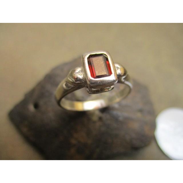 Silver925 天然石*ガーネット* シルバーリング #14 n1233 : ABC-925