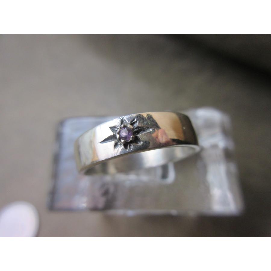 Silver925 Ring 天然石アメジスト シルバーリング 19号 n1383 : ABC