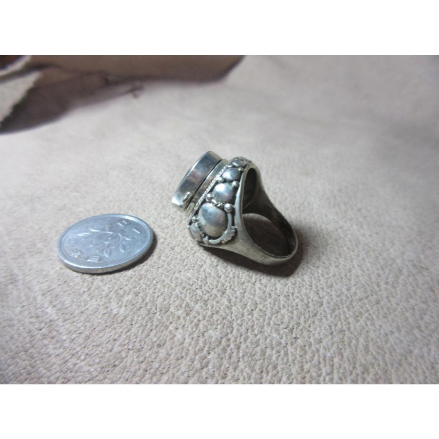 Silver925 ポイズンリング 天然石”ブラックオニキス” シルバーリング