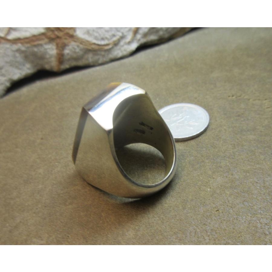 Silver925 Ring タイガーアイ 虎目石 シルバーリング 21号 26.2g