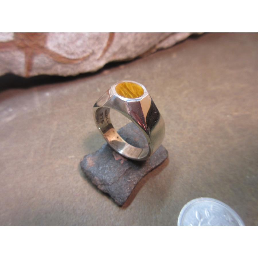 Silver925 Ring タイガーアイ 虎目石 銀・指輪 シルバーリング 24号