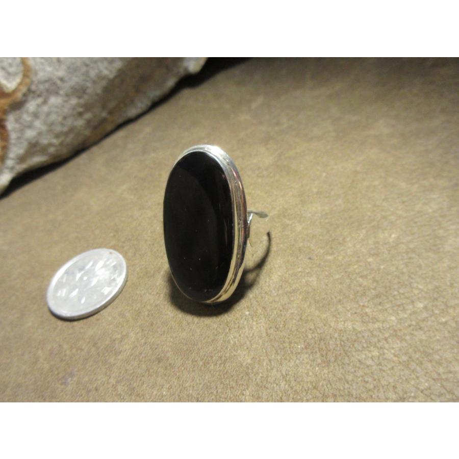 Silver925 Ring ・ 指輪 黒瑪瑙 ブラックオニキス 17号 n1696 : ABC 