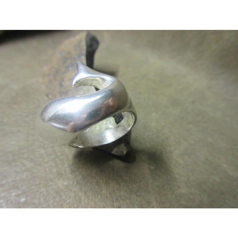 Shilver925 鯨 クジラ whale シルバーリング 8.8g 13号 n1802