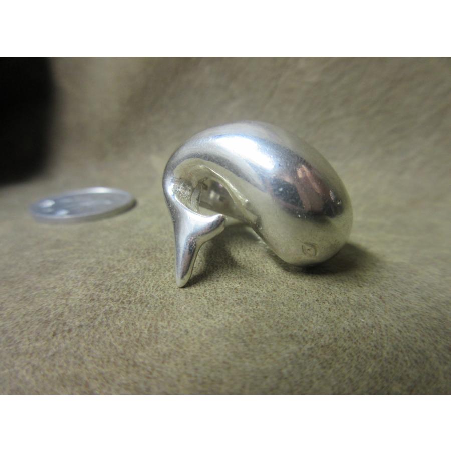ヴィンテージ　鯨　くじら　デザイン　925 シルバー　リング 美品 くじら SV925 シルバー リング 指輪 14号 純銀製 海洋生物