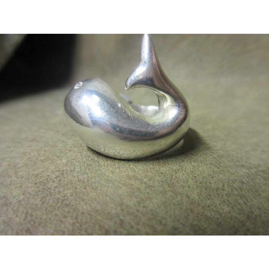 Shilver925 鯨 クジラ whale シルバーリング 8.8g 13号 n1802