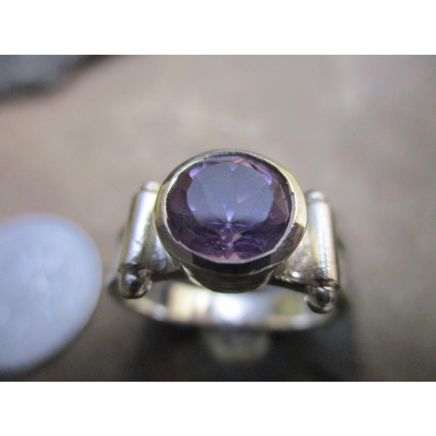 シルバーリング指輪Silver925アメジスト12号総重量6g