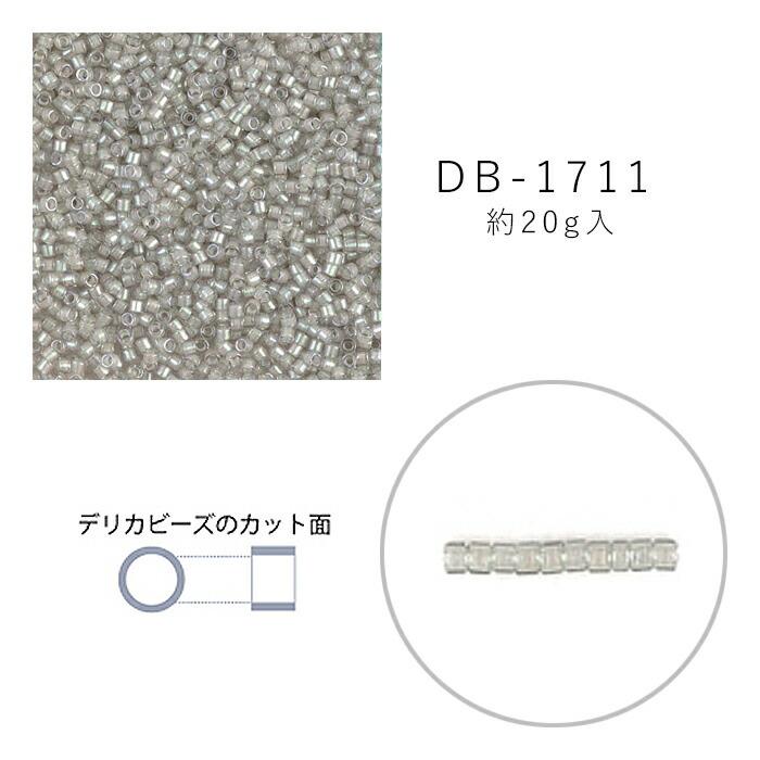 MIYUKI デリカビーズ DB-1711 シャドークリスタル中染 20g メール便