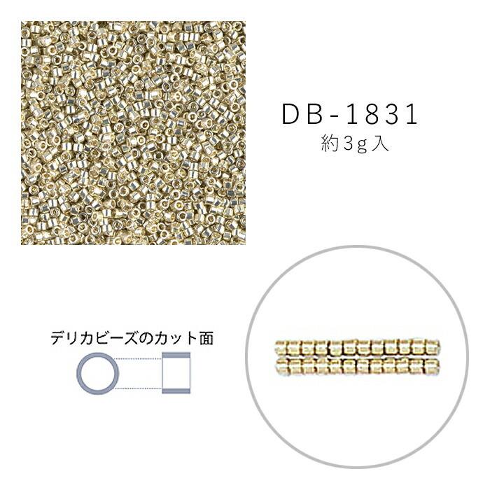 MIYUKI デリカビーズ DB-1831 デュラコート 外銀着色 3g メール便/宅配