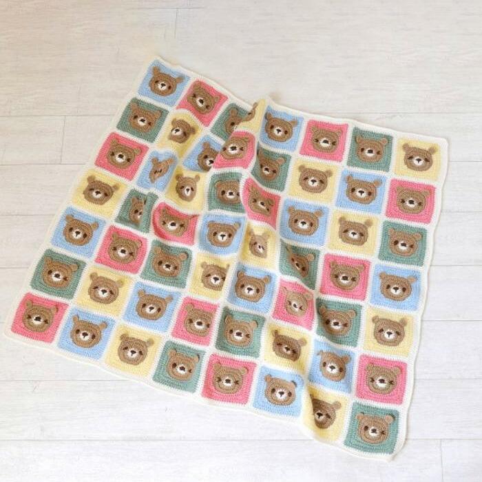 ◎94.キラキラくま　ブランケット ONLINE限定カラーあり】【KIDS】パウダーベアブランケット