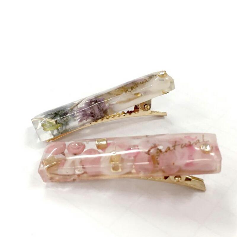 レジンでつくるフラワーヘアクリップ「ペッパーベリー」 メール便/宅配
