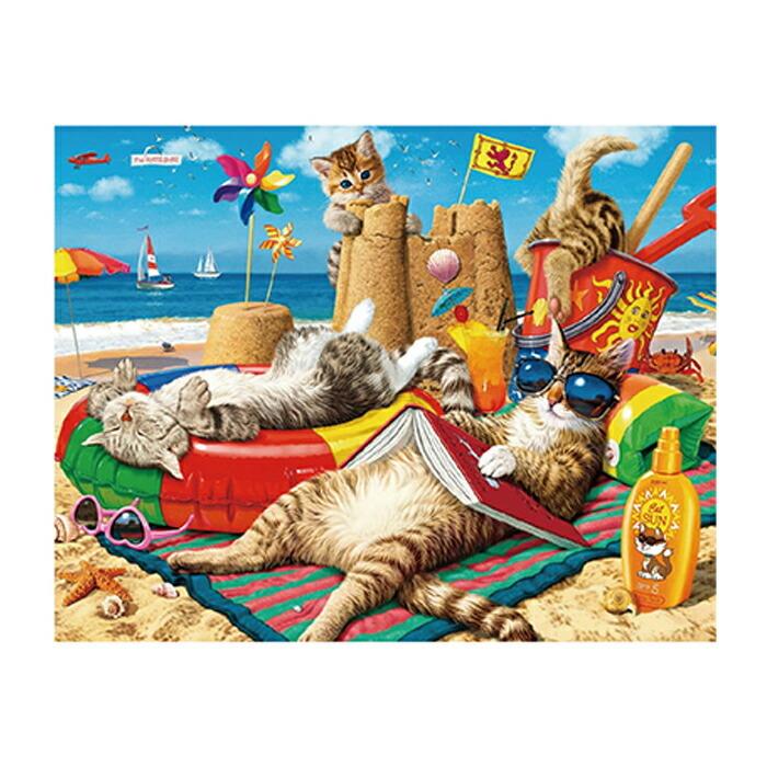 キラキラビーズアート キット ネコの夏休み scb-395 : 手芸用品のABC