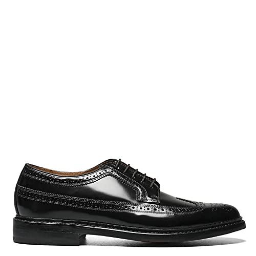 【並行輸入品】Florsheim メンズ Kenmoor ウィングチップ オックスフォード, ブラック タンブルド, 11 X Wide Floの画像
