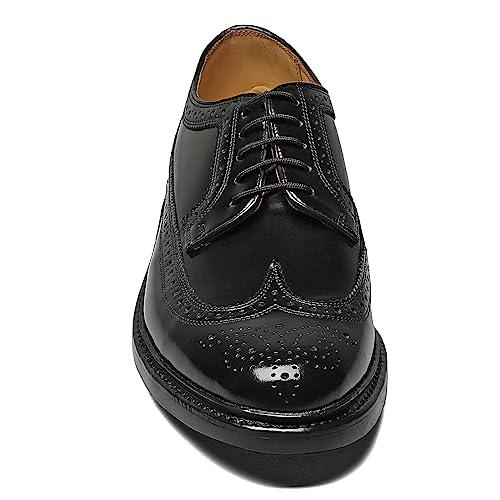 【並行輸入品】Florsheim メンズ Kenmoor ウィングチップ オックスフォード, ブラック タンブルド, 11 X Wide Floの画像