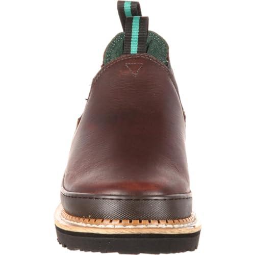 【並行輸入品】[Georgia] Giant Men?s Romeo Slip On Work Shoe,Brown,11.5 M Georgiの画像