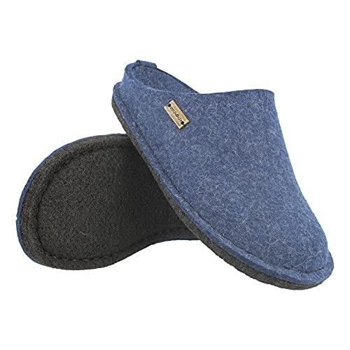 【並行輸入品】HAFLINGER Men's Low Top Slippers, Jeans, US 7.5の画像