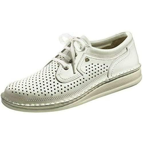 【並行輸入品】Finn Comfort Baden Low Shoe, Nappa (Smooth Leather), White, Clasの画像