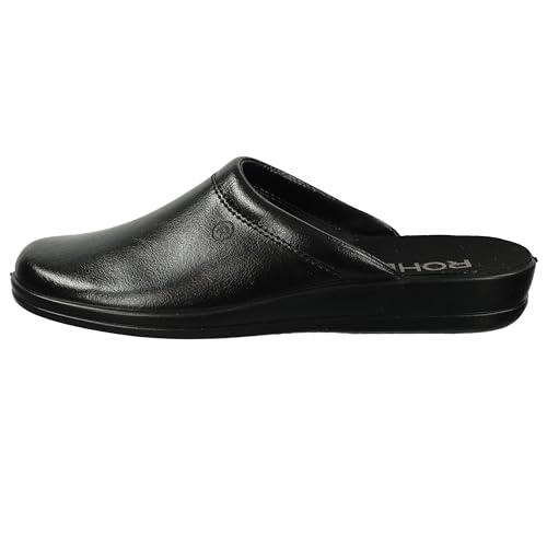 【並行輸入品】Rohde メンズ ミュール レザー スリッポン スリッパ 46 M EU/ 11.5 M US ブラック Rohde Men'sの画像