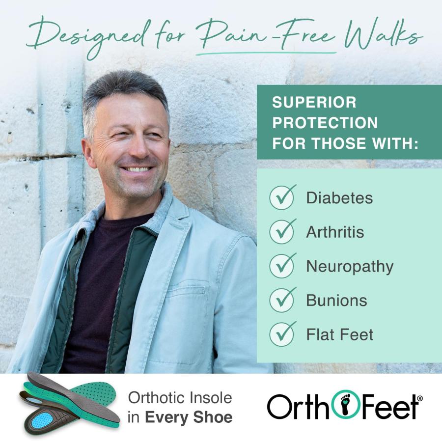 【並行輸入品】[Orthofeet] メンズ US サイズ: 8 D(M) US カラー: ブラック Orthofeet Men's Ortho_9
