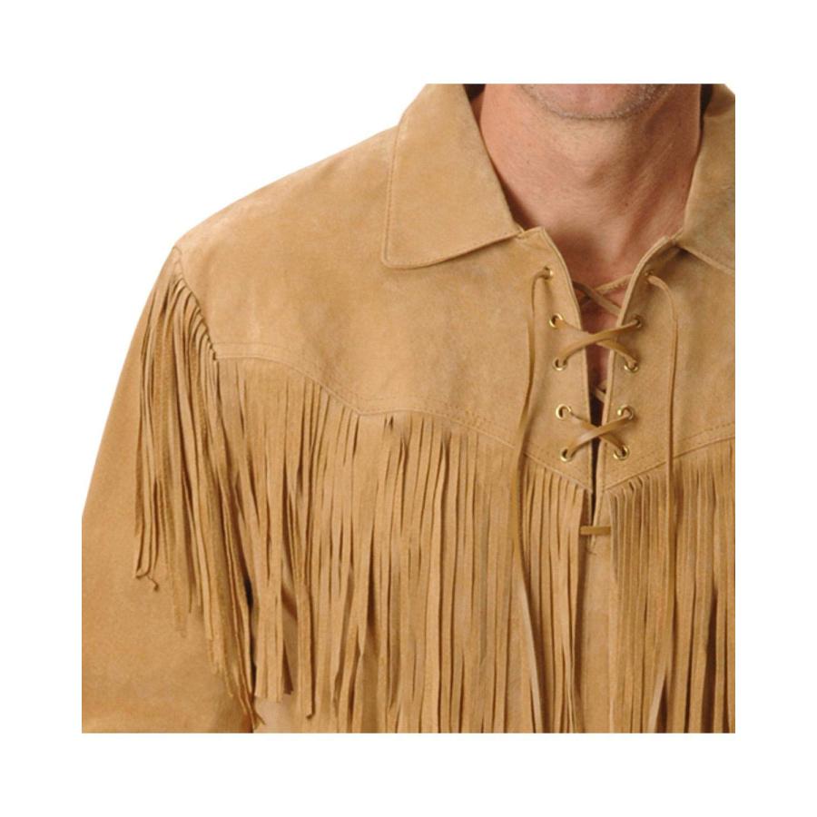 【並行輸入品】ScullyメンズFringed Boarスエードレザーシャツ   5   86 US サイズ: XL カラー: ブラウン Scuの画像