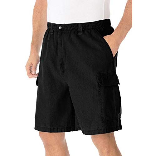 【並行輸入品】KingsizeメンズBig & Tall Knockarounds 8 " Cargo Shorts カラー: ブラック Kin_1