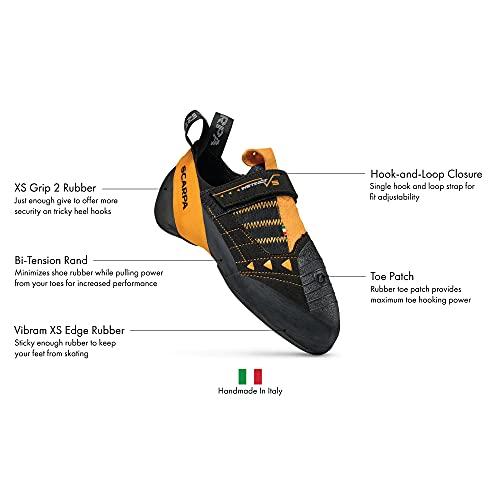 【並行輸入品】SCARPA Instinct VS ロッククライミングシューズ スポーツクライミングやボルダリング用, ブラック/オレンジ, 1の画像