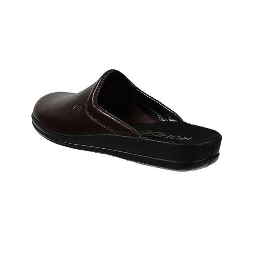 【並行輸入品】[Rohde] Lekeberg 1552 Rohde Men's Open Back Slippers, Red Weinrotの画像