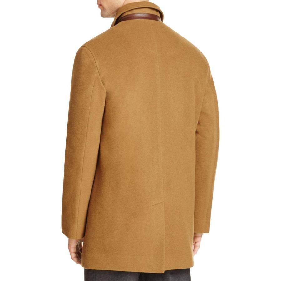 【並行輸入品】コールハーンメンズクラシックコート カラー: ベージュ Cole Haan Men's Wool Cashmere Buttonの画像
