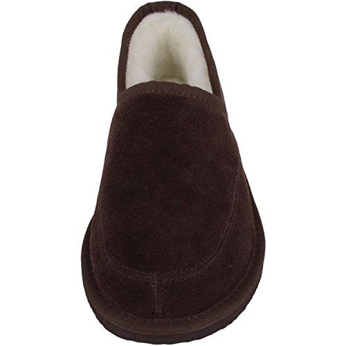【並行輸入品】SNUGRUGS メンズ カラー: ブラウン SNUGRUGS Men's Suede Full Slipper with Woo_4
