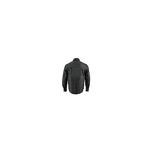 【並行輸入品】Milwaukeeレザーメンズラムスキンレザースナップダウン襟付きシャツ(ブラック, XXL ) L ブラック LKM1600 Bの画像