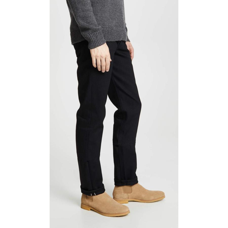 【並行輸入品】Naked & Famous DenimメンズWeird Guy inソリッドブラックSelvedge Jean カラー: ブラッの画像