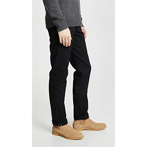 【並行輸入品】Naked & Famous DenimメンズWeird Guy inソリッドブラックSelvedge Jean カラー: ブラッの画像