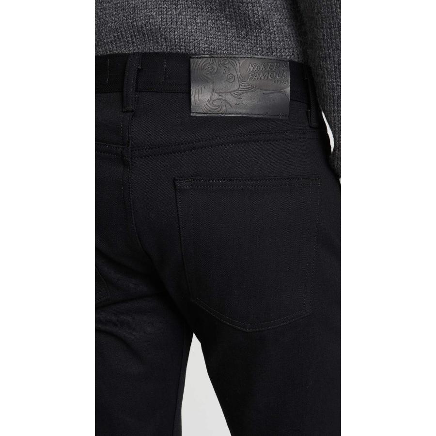 【並行輸入品】Naked & Famous DenimメンズWeird Guy inソリッドブラックSelvedge Jean カラー: ブラッの画像