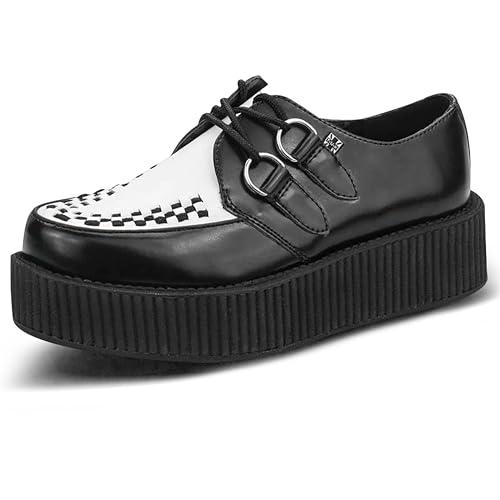 並行輸入品】T.U.K. ブラック レザー ビバ モンドクリーパーシューズ 