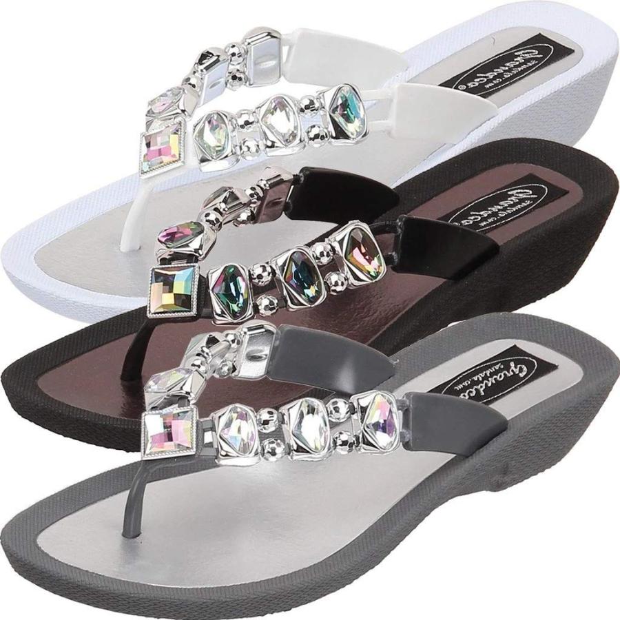 【並行輸入品】Grandcoレディース\" AB \""デラックスThongサンダル カラー: ホワイト GRANDCO Women's Deluxe"_6