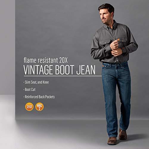 【並行輸入品】Wrangler Men's FR Vintage Boot Cut Jean， Dark Wash， 32Wx32L Wrang