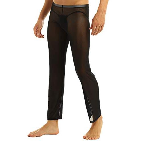 【並行輸入品】iEFiEL メンズ メッシュ シースルー ホームラウンジパンツ ナイトウェア カラー: ブラック iEFiEL Mens Mes_7