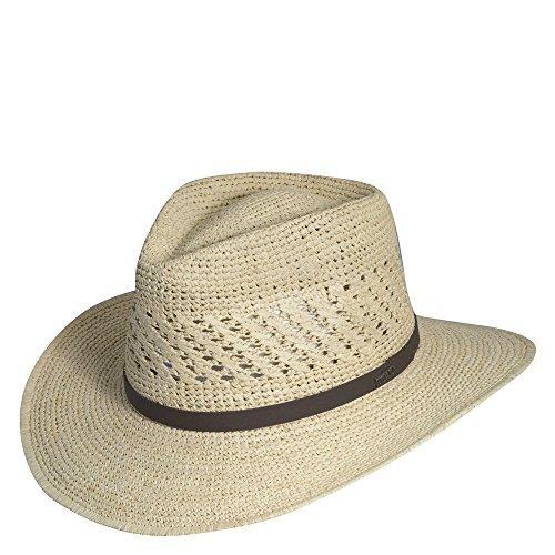 【並行輸入品】Scala Men's Fine Crochet Raffia Outback， Natural， Small/Medium_1