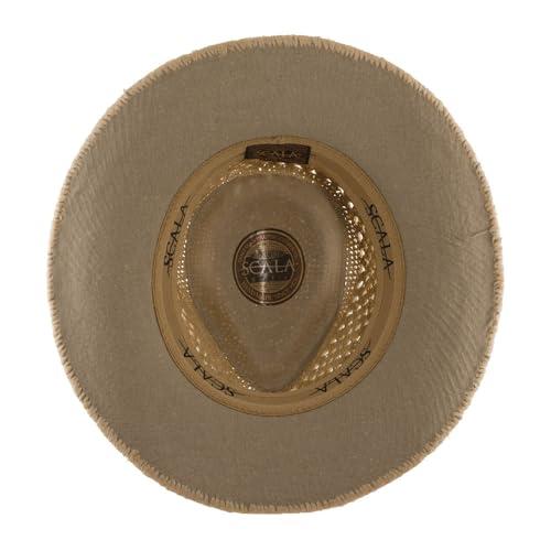 【並行輸入品】Scala Men's Fine Crochet Raffia Outback， Natural， Small/Medium_4