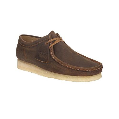 【並行輸入品】メンズ クラークス ワラビー 蜜蝋 ブラウンレザー クラシック スマート カジュアルシューズ サイズ9 Mens Clarks Wの画像