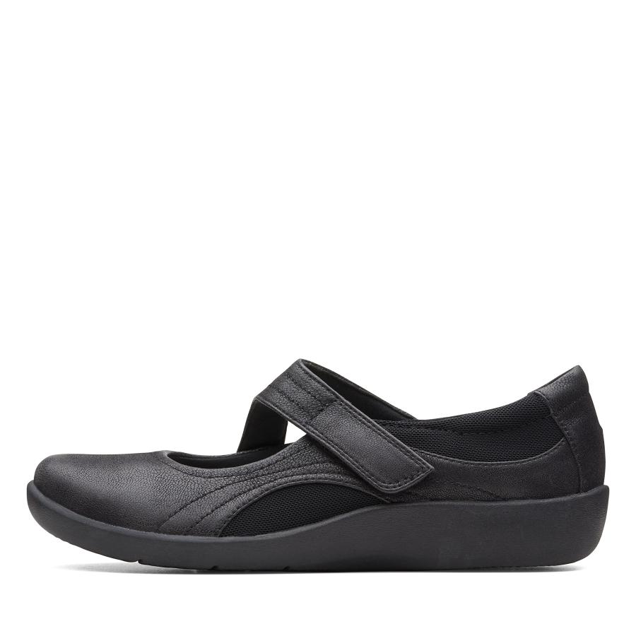 【並行輸入品】CLARKS レディース Sillian Bella メリージェーン フラット, ブラック, 12 CLARKS Women's