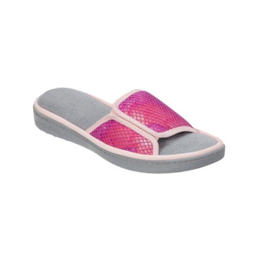 【並行輸入品】Dearfoams US : M : Dearfoams Womens Black Mesh Thong Slippers (Me_3
