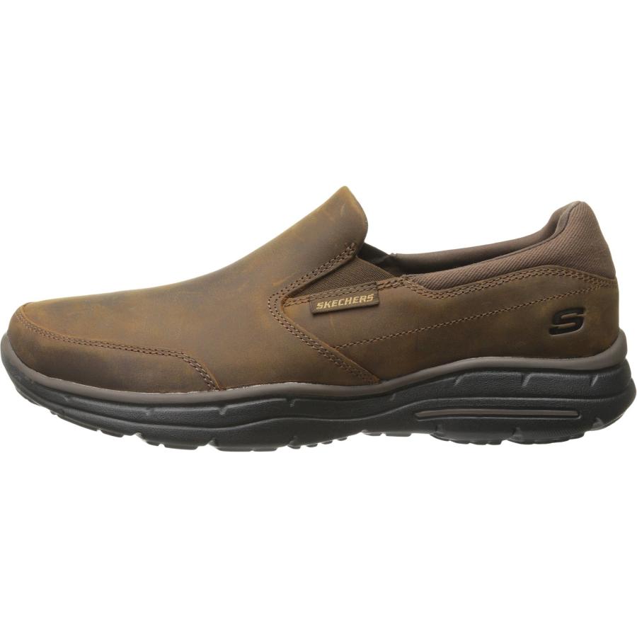 【並行輸入品】Skechers USA Men's Glides Calculous Slip On Loafer,Dark Brown,7 3の画像