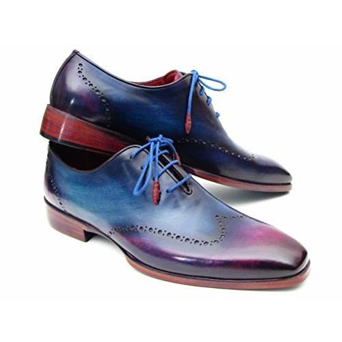 【並行輸入品】ポール・Parkmanメンズブルー&パープルWingtipオックスフォード(ID # 084vx55 ) カラー: ブルー Pauの画像