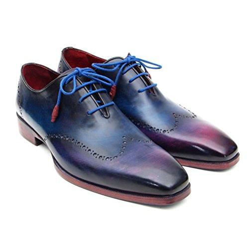 【並行輸入品】ポール・Parkmanメンズブルー&パープルWingtipオックスフォード(ID # 084vx55 ) カラー: ブルー Pauの画像