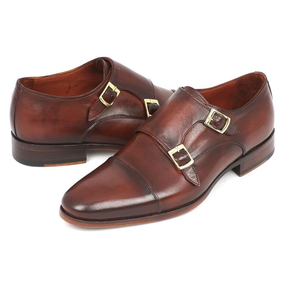 【並行輸入品】[Paul Parkman] メンズ カラー: ブラウン Paul Parkman Men's Cap Toe Double Moの画像